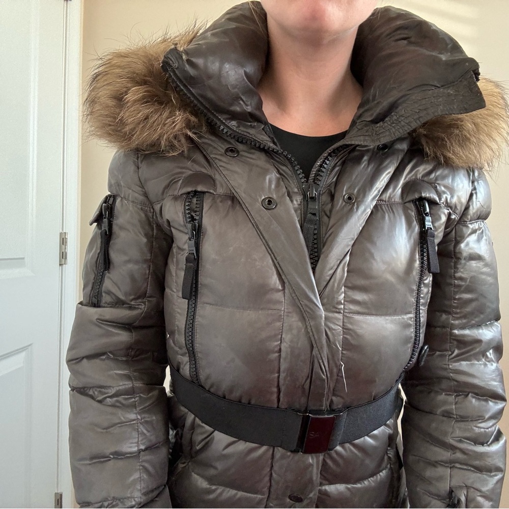 SAM. Goose Down & Raccoon Eskimo Winter Longline Puffer Jacket- Fair condition - Picture 4 of 16